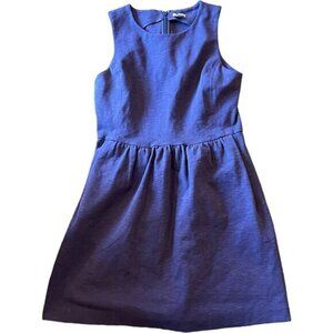 J Crew Daybreak Sleeveless Mini Dress Pockets Crepe Lined Round Neck Zipper